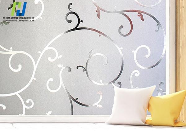 Patterned Frosted Decorative Architectural Glass 85-90% Transmittance