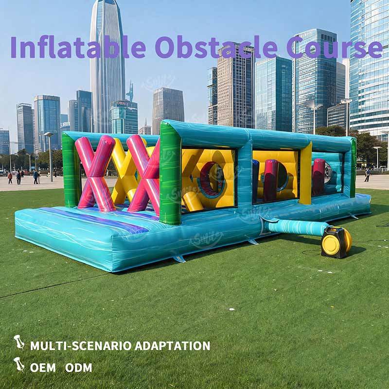 Commercial Grade PVC Inflatable Obstacle Course Challenge Outdoor Party Rental Inflatable Obstacle Run for Kids Adults