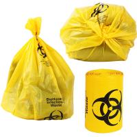 Forros amarelos impressos plásticos dos cuidados médicos do Biohazard do material do HDPE