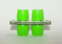 Adaptateur optique vert duplex unimodal en alliage de zinc de fibre d'alliage de la couleur verte FC/APC