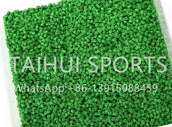 ФИФА одобрило зеленый резиновый искусственный Infill травы для granuel на открытом воздухе представления infill
