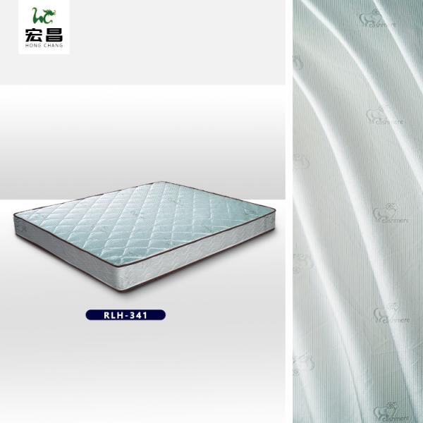 Pure White TUV 180gsm Mattress Ticking Fabric 100 Polyester Interlock Fabric
