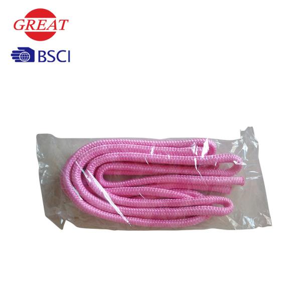 Pink Rhythmic Gymnastics Rope , Nylon 2.5-3m Gym Jump Ropes F.I.G. Approved