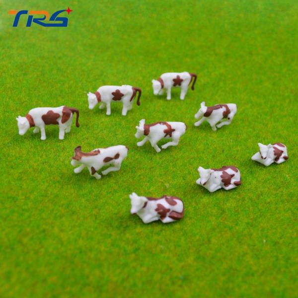 1:87 scale ABS plastic Model painted cow for model building 20mm