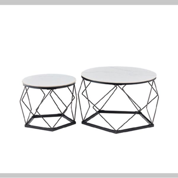 Minimalist Modern Light Luxury Small-sized Household Round Coffee Table Living Room Balcony Sofa Side Table Corner Table