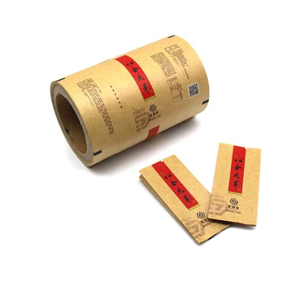 Customized Kraft Paper Packaging And Plastic Film Roll For Tea Biscuits, Food Fries - Biodegradable And Food Grade
