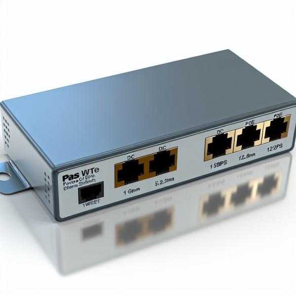 1Gbps Switch Capacity Passive PoE to DC 5.5x2.1mm Jack 12V Splitter for Data Transfer