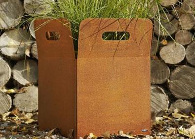 Various Size Custom Corten Steel Planters For Yard / Garden Weather Resistant