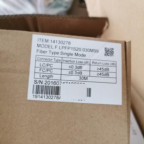 Orinianl Huawei Patch Cord 14130278 ROHS FC/PC-LC/PC Single Mole -G.652D 2mm -30m PVC- Yellow  huawei