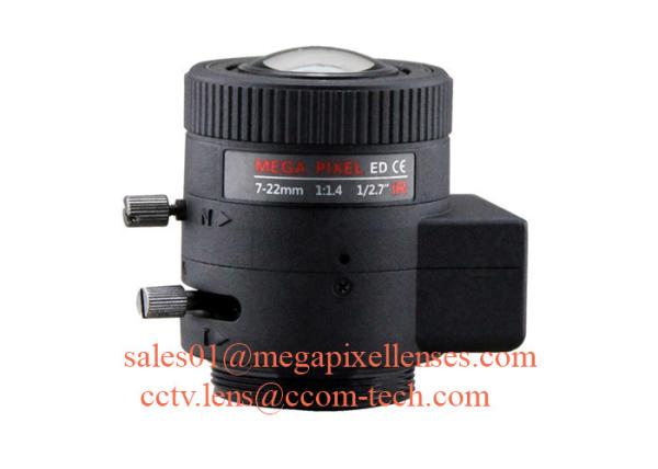 1/2.7 7-22mm F1.4 3MP Φ14/CS Mount Fixed/DC Auto/P-IRIS Manual/Motorized Zoom Vari-focal Lens