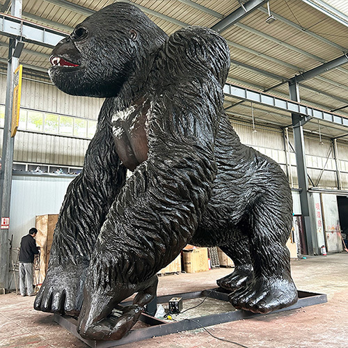 Giant Life Size King Kong Statue Realistic Waterproof Animatronic Animal Gorilla Model