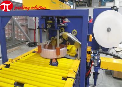 Transportando a máquina de envolvimento de cobre da bobina com o pneumático conduzido