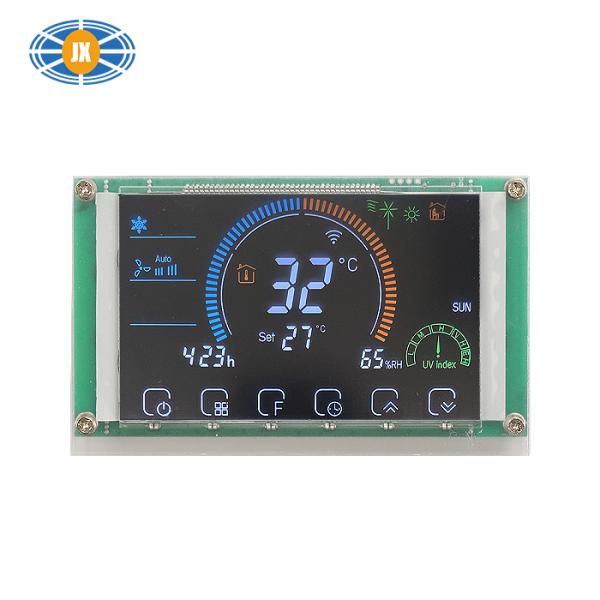 Custom Segment LCD Display with Incell capacitive touchscreen for industrial controls