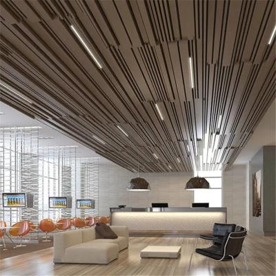 U Shaped Open Multi Panel Ceiling Plain Pattern 0.5mm Thickness