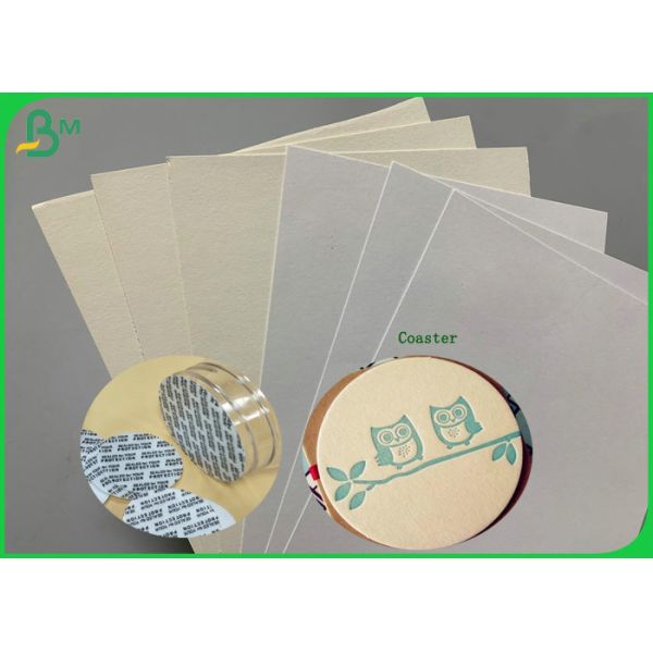 0.8mm 1mm Recyclable Thick Absorbent Paper For Disposable Drink Coaster