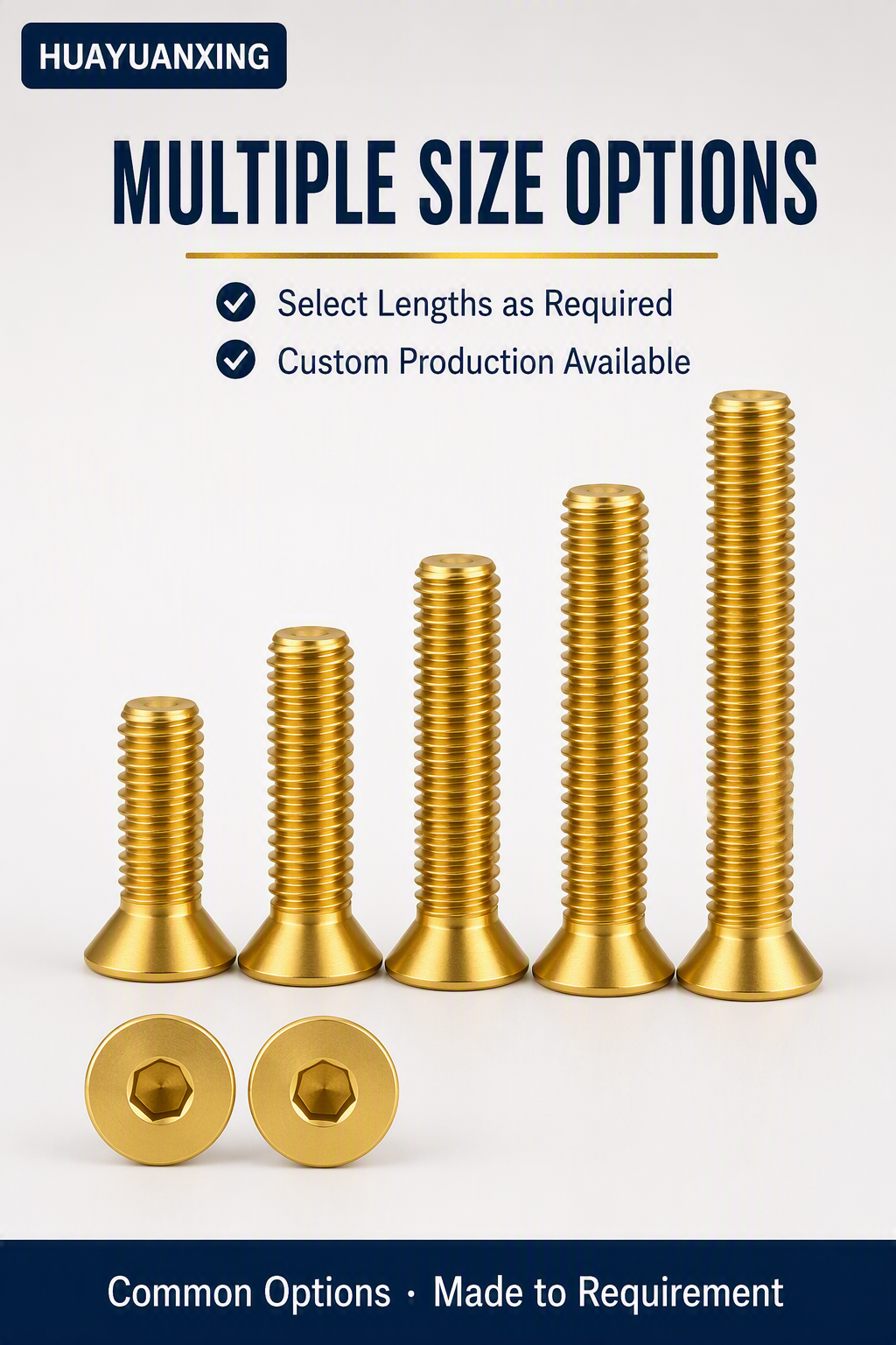National standard pure brass countersunk head hexagon socket head screw flat head copper cup screw bolt copper machine tooth screw