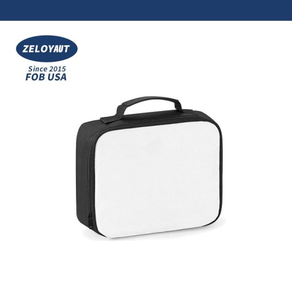 Wholesale Sublimation Lunch Bags Custom Insulated Lunch Box Bag for Adult Heat Press Polyester  Lunch Bag for Kids School Office