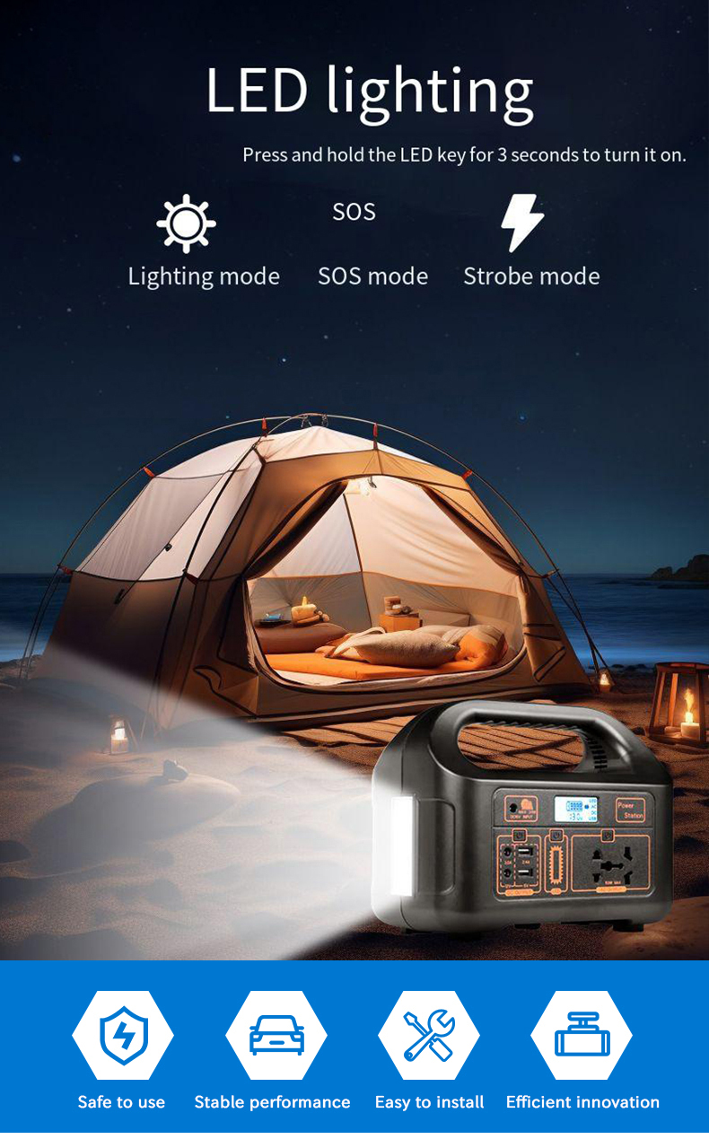 1120Wh портативный литий аккумуляторный пакет Кампинг Литийная электростанция большой мощности