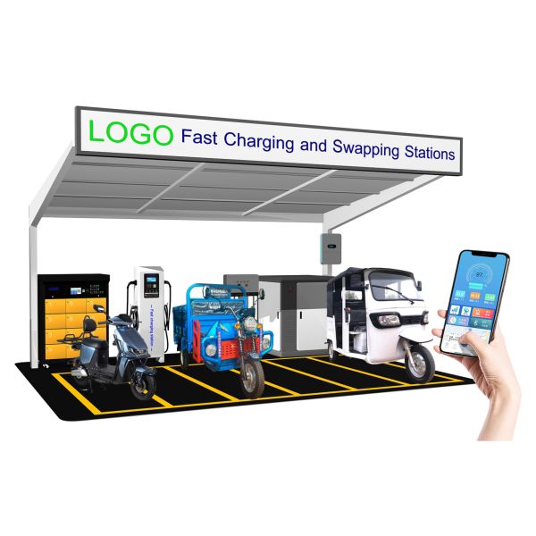 Lithium Ion Monocrystalline Solar Charging Station Electric Car Battery Swap Station