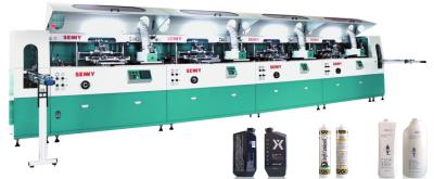 1-8 Colors 85pcs/Min Automatic Plastic Bottle UV Screen Printing Machine