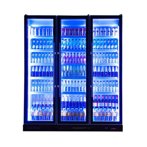 1154L Three Door Colorful Store Beverage Storage Display Refrigerator