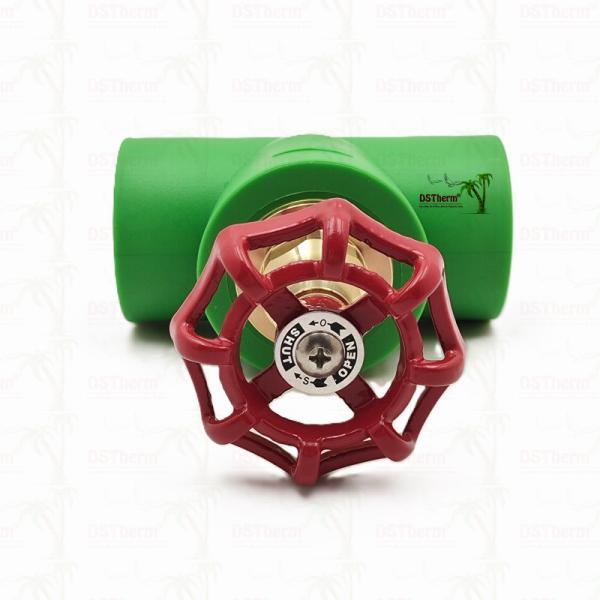 Black PPR Stop Valve With Chrome Plated / Brass Color Cartridge ISO 15784 Certified Global Vlave 20-110mm