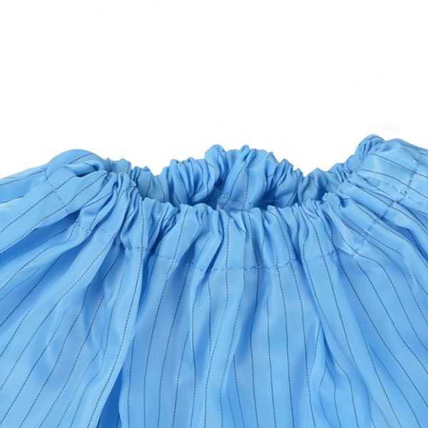 Dust Free Anti Static Shoe Cover , Soft Soled Stripe Clean Conductive Shoe Cover