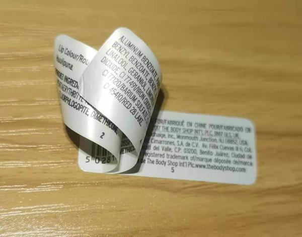 Adesivo transparente anti-falsificação