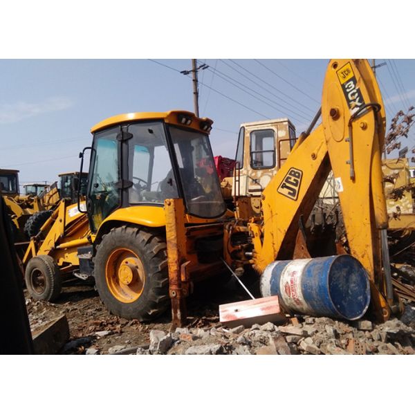Yellow Color Used Jcb 3cx Backhoe Loaders , England Small Backhoe Loader