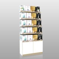 Étagère de magasin de détail de cosmétiques en bois blanc pour masques faciaux, meuble arrière pour meubles de magasin branchés et présentoir de luxe
