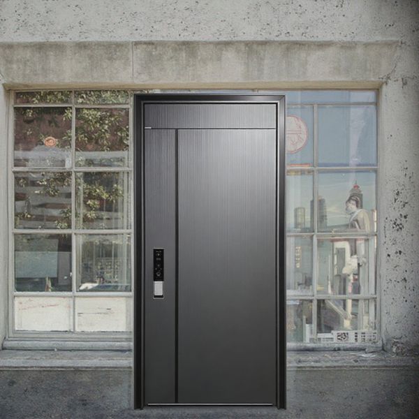 Modern Cold Rolled Double Steel Security Doors Residential Entrance
