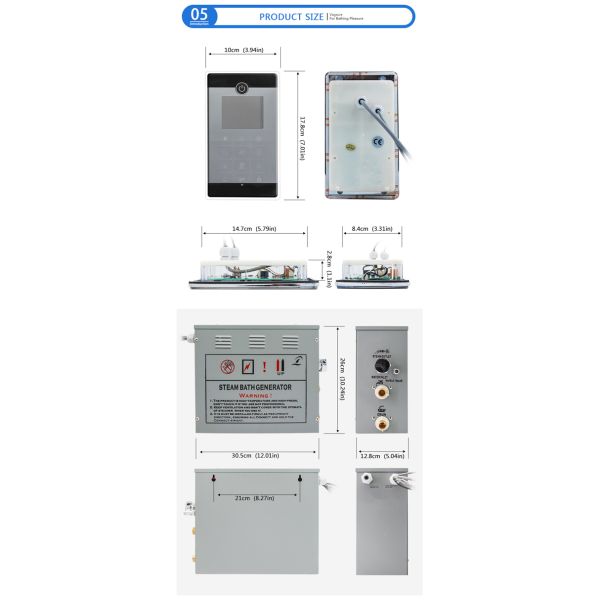 Multi Function Steam Sauna Equipment With Bluetooth Cellphone Connection / MP3 USB