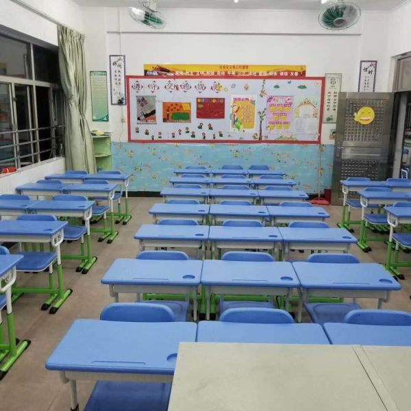 Grey Adjustable Classroom Desk And Chairs For Nigeria Ghana / Educational Furniture