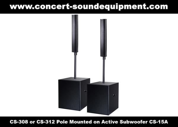 8 ohm 360W Conference Room Audio Systems 12x3 Aluminium Column Speaker For Church