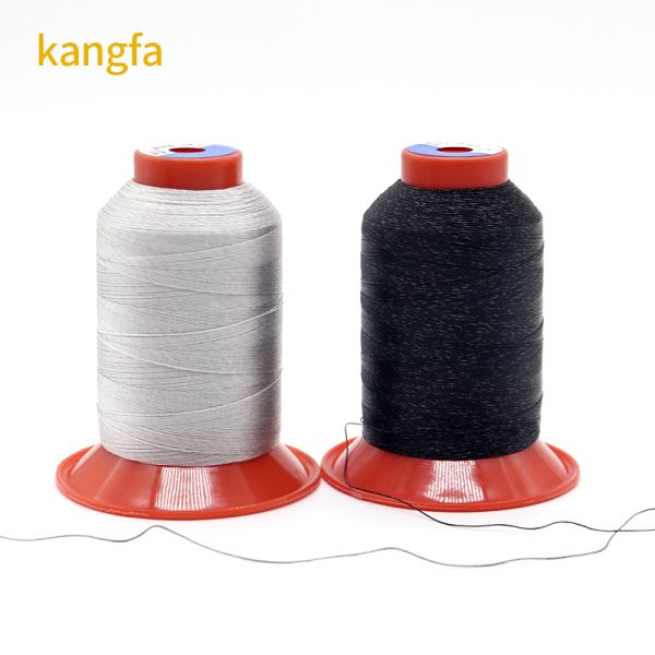 210D 3 Стальная длинная проводящая волокна швейная нить для обуви Диван Гармет Кожа швейная