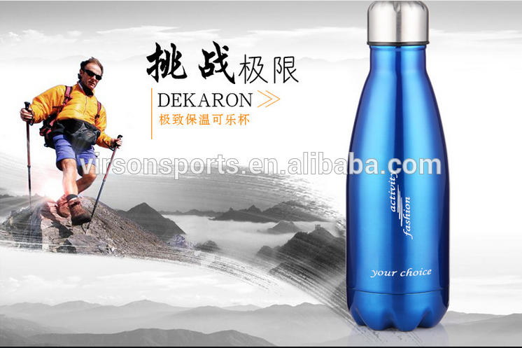 Virson Customized Drinkware Cola Double Wall Stainless Steel Insulated Water Bo