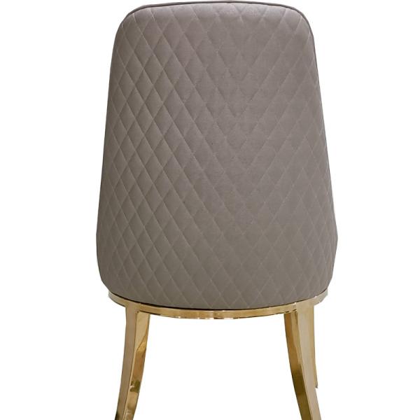 Mesh Weave High Back Velvet Dining Chairs 920mm Height White Fabric
