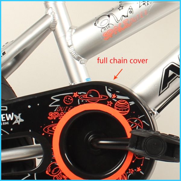 Обычный педальный стальной 14 дюймовый детский велосипед с тренировочными колесами