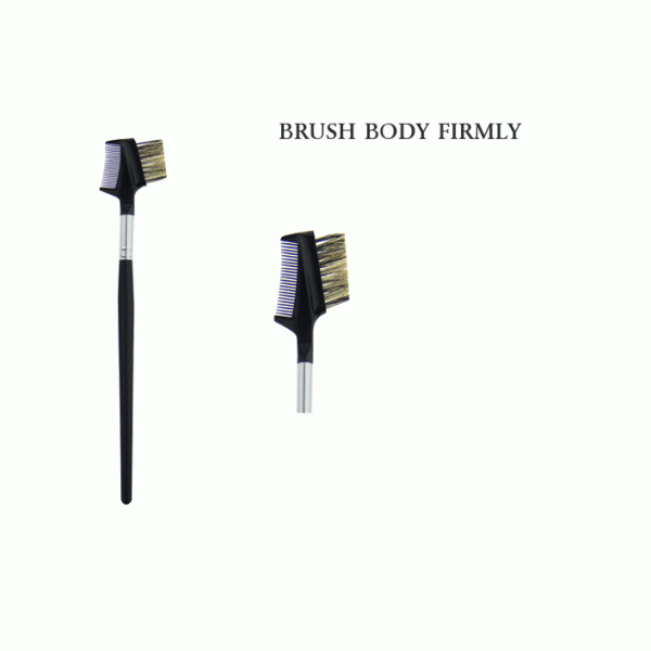 Black Animal Hair Eye Brow Brush 155mm Long Wooden Handle A Comb