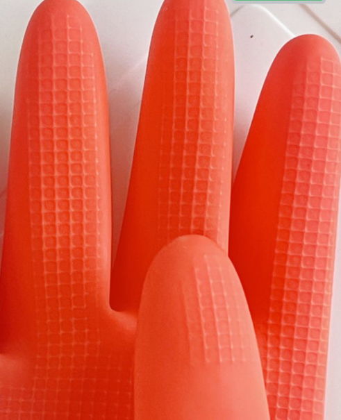 WaterProof Latex Free Dishwashing Gloves 38CM Flock Lined Household Gloves