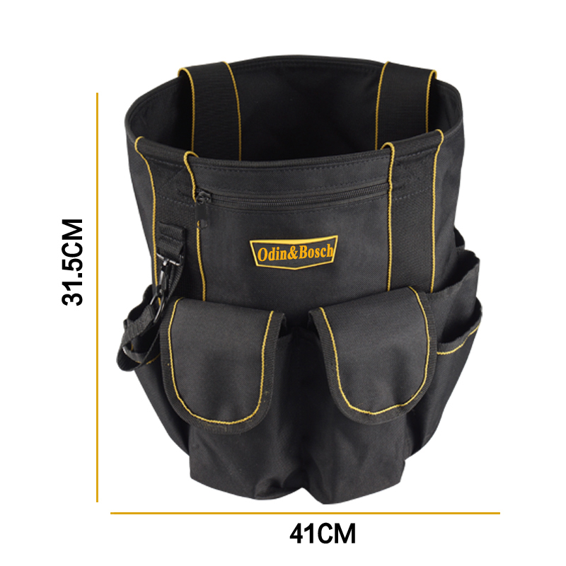 Waterproof Double Oxford Soft Handle Bucket Bag Tools Barrel Bag Tool Bucket Truck