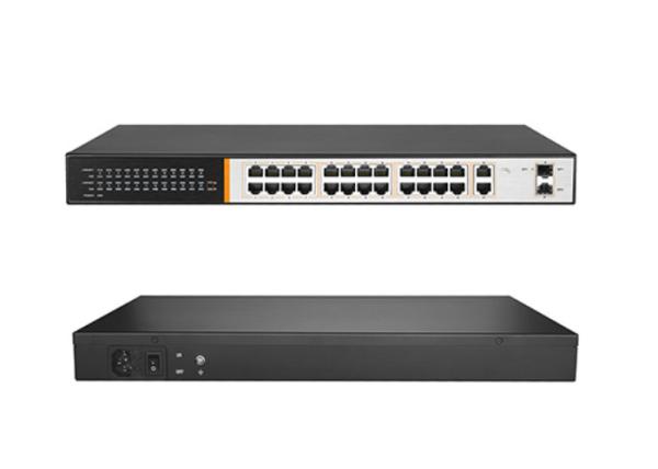 24 PoE Port CCTV Camera Accessories With Gigabit Uplink 2.75Mb Buffer Memory