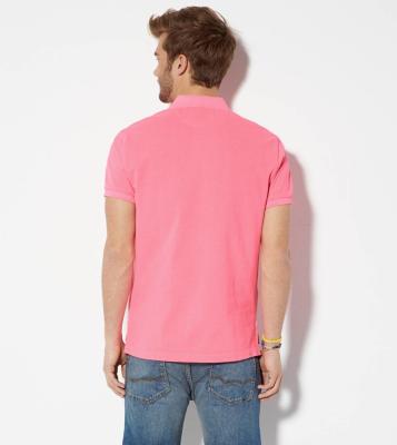 wholesale blank men's polo t shirts 100% cotton pink polo shirts