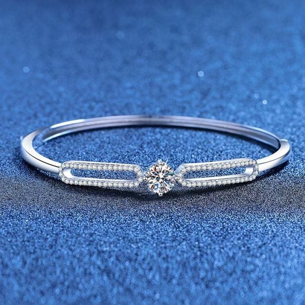 Professional factory Shiny Luxury Bracelet Sparkling Wedding Engagement 925 Silver Moissanite Bracelet