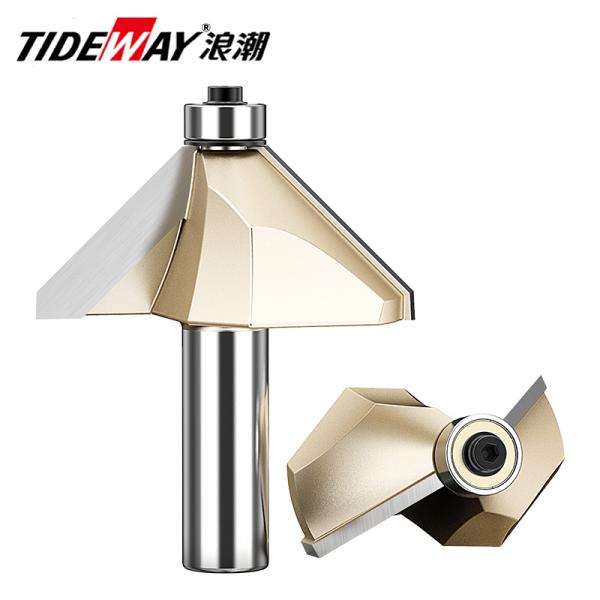Tideway Carbide Bevelling Cutter Fancy Router Bit Chamfer Bit Fancy Bearing Trimmer CNC Wood Cutting Woodworking Router Bit