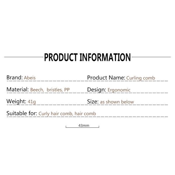 Natural Styling Anti Static Round Hair Curling Combs Set Of 3 With Wooden Handle