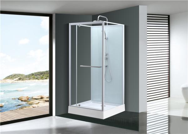 Fashion Pivot Door， Corner Shower Stalls , Square Shower Cabin with Grey acrylic tray