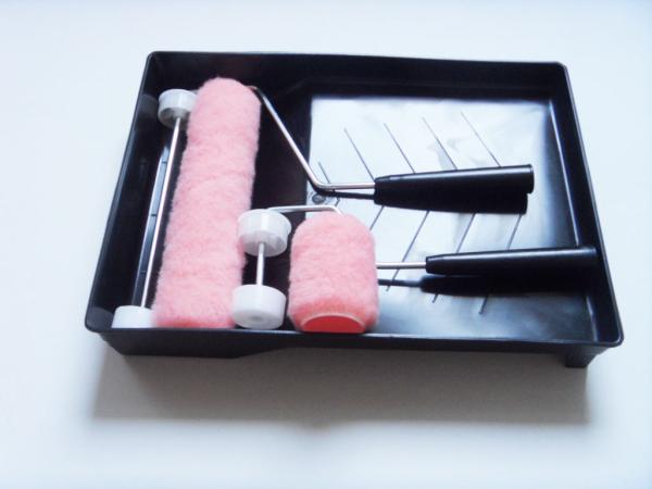 Double paint roller set paint roller tray for professional finish BT-XS17