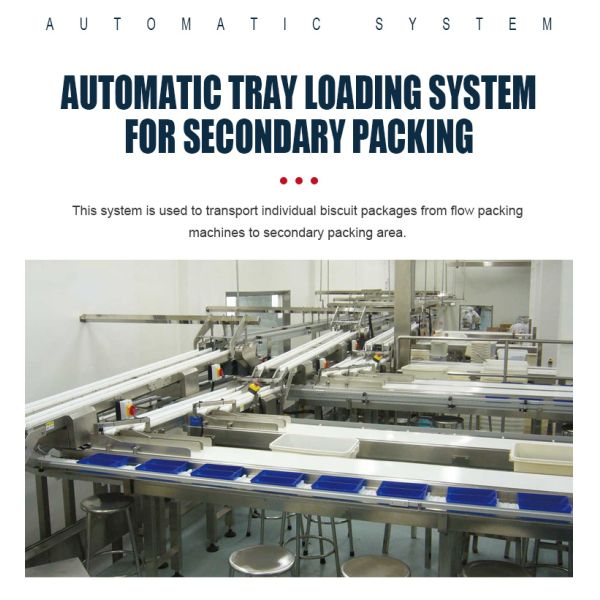 Customized Tray Loading System Biscuit Food Full Automatic Packing Machines For Secondary Packing
