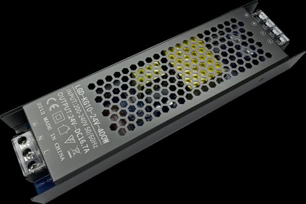 400W Ultra Thin Black Power Supply 12V 24V 33A 16.6A